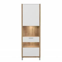 Norrwood Standvitrine Boyd - Weiß / Eiche Dekor -Wohnzimmermöbel boutique en ligne 1000270239 210609 06160000209 DETAILS P000000001000270239