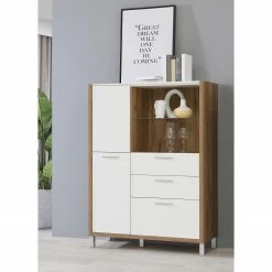 Norrwood Highboard Boyd II - Weiß / Eiche Dekor 13 Norrwood Highboard Boyd II - Weiß / Eiche Dekor -Wohnzimmermöbel boutique en ligne 1000270241 210609 06160100223 MOOD DETAILS P000000001000270241 mood