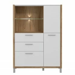 Norrwood Highboard Boyd II - Weiß / Eiche Dekor 17 Norrwood Highboard Boyd II - Weiß / Eiche Dekor -Wohnzimmermöbel boutique en ligne 1000270241 210609 06160100227 DETAILS P000000001000270241