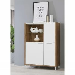 Norrwood Highboard Boyd I - Weiß / Eiche Dekor -Wohnzimmermöbel boutique en ligne 1000270243 210609 06160200240 MOOD DETAILS P000000001000270243 mood