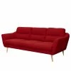 Norrwood Sofa Lucinda I (3-Sitzer) - Webstoff - Webstoff Hanabi: Rot - Beige