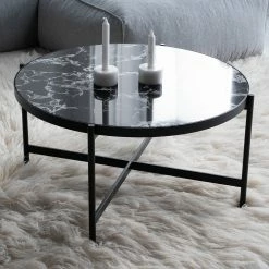 Studio Copenhagen Couchtisch Abee - Marmor Schwarz Dekor / Schwarz -Wohnzimmermöbel boutique en ligne 1000270346 220915 021 MOOD DETAILS P000000001000270346 mood