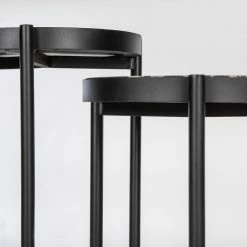 Studio Copenhagen Beistelltisch Abee I (2er-Set) - Marmor Schwarz Dekor / Schwarz -Wohnzimmermöbel boutique en ligne 1000270348 220809 060 DETAILS P000000001000270348