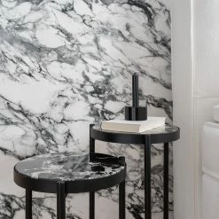 Studio Copenhagen Beistelltisch Abee I (2er-Set) - Marmor Schwarz Dekor / Schwarz -Wohnzimmermöbel boutique en ligne 1000270348 220823 022 MOOD DETAILS P000000001000270348 mood