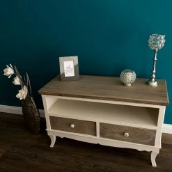 Ridgevalley TV-Lowboard Pua - Eukalyptus massiv - Cremeweiß / Braun -Wohnzimmermöbel boutique en ligne 1000270686 210602 06133000114 MOOD DETAILS P000000001000270686 mood