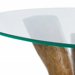 Ridgevalley Beistelltisch Sandy - Glas / Mango massiv - Mango -Wohnzimmermöbel boutique en ligne 1000270704 210602 06134200234 DETAILS P000000001000270704