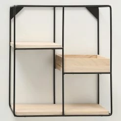 Boltze Wandregal Tjorge I - Metall - Schwarz / Braun 7 Boltze Wandregal Tjorge I - Metall - Schwarz / Braun -Wohnzimmermöbel boutique en ligne 1000270754 210709 14011700020 DETAILS P000000001000270754