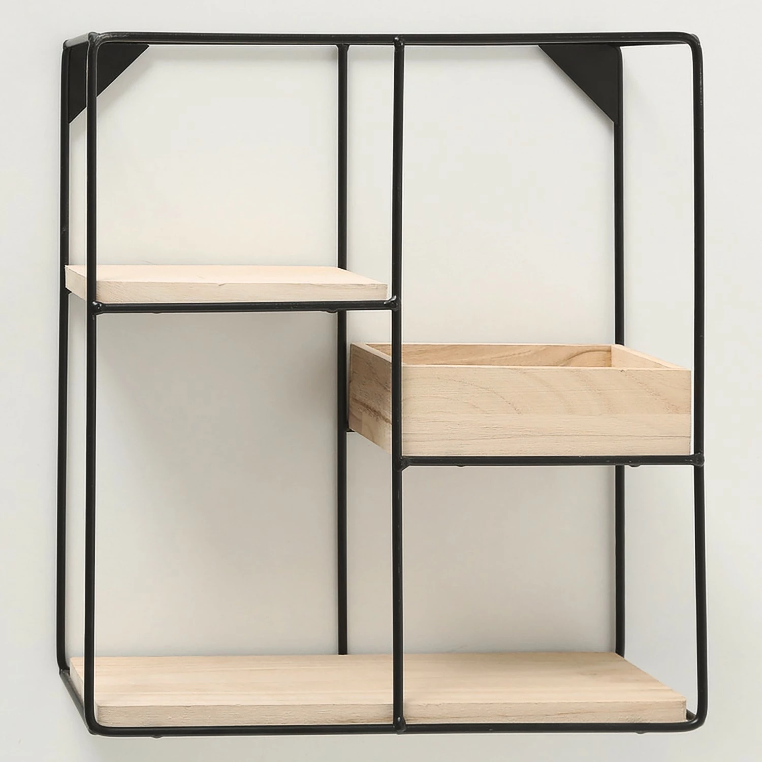 Boltze Wandregal Tjorge I - Metall - Schwarz / Braun 4 Boltze Wandregal Tjorge I - Metall - Schwarz / Braun – Bild 4