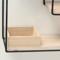 Boltze Wandregal Tjorge II - Metall - Schwarz / Braun 8 Boltze Wandregal Tjorge II - Metall - Schwarz / Braun -Wohnzimmermöbel boutique en ligne 1000270764 210709 14011900044 DETAILS P000000001000270764