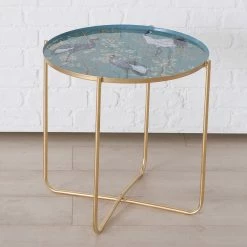 Boltze Beistelltisch Krano (3er-Set) - Metall - Gold / Mehrfarbig -Wohnzimmermöbel boutique en ligne 1000270929 210709 14015100137 DETAILS P000000001000270929