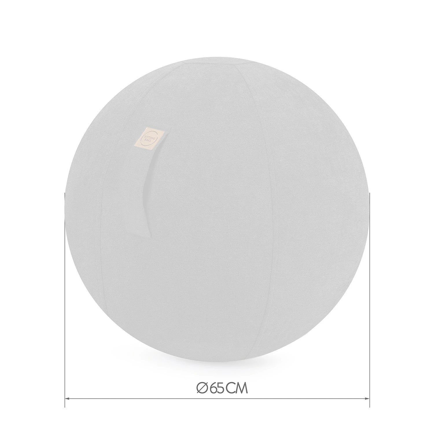 SittingBall Sitzball Alfa - Velorus / PVC - Anthrazit 5 SittingBall Sitzball Alfa - Velorus / PVC - Anthrazit – Bild 5