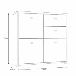 Loftscape Kommode Rison III - Eiche Artisan Dekor / Weiß -Wohnzimmermöbel boutique en ligne 1000272367 210819 07024400065 SKETCH DETAILS P000000001000272367 sketch