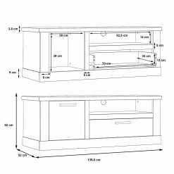 Ridgevalley TV-Lowboard Moro - Eiche Artisan Dekor / Grau -Wohnzimmermöbel boutique en ligne 1000272393 210819 07024900153 SKETCH DETAILS P000000001000272393 sketch