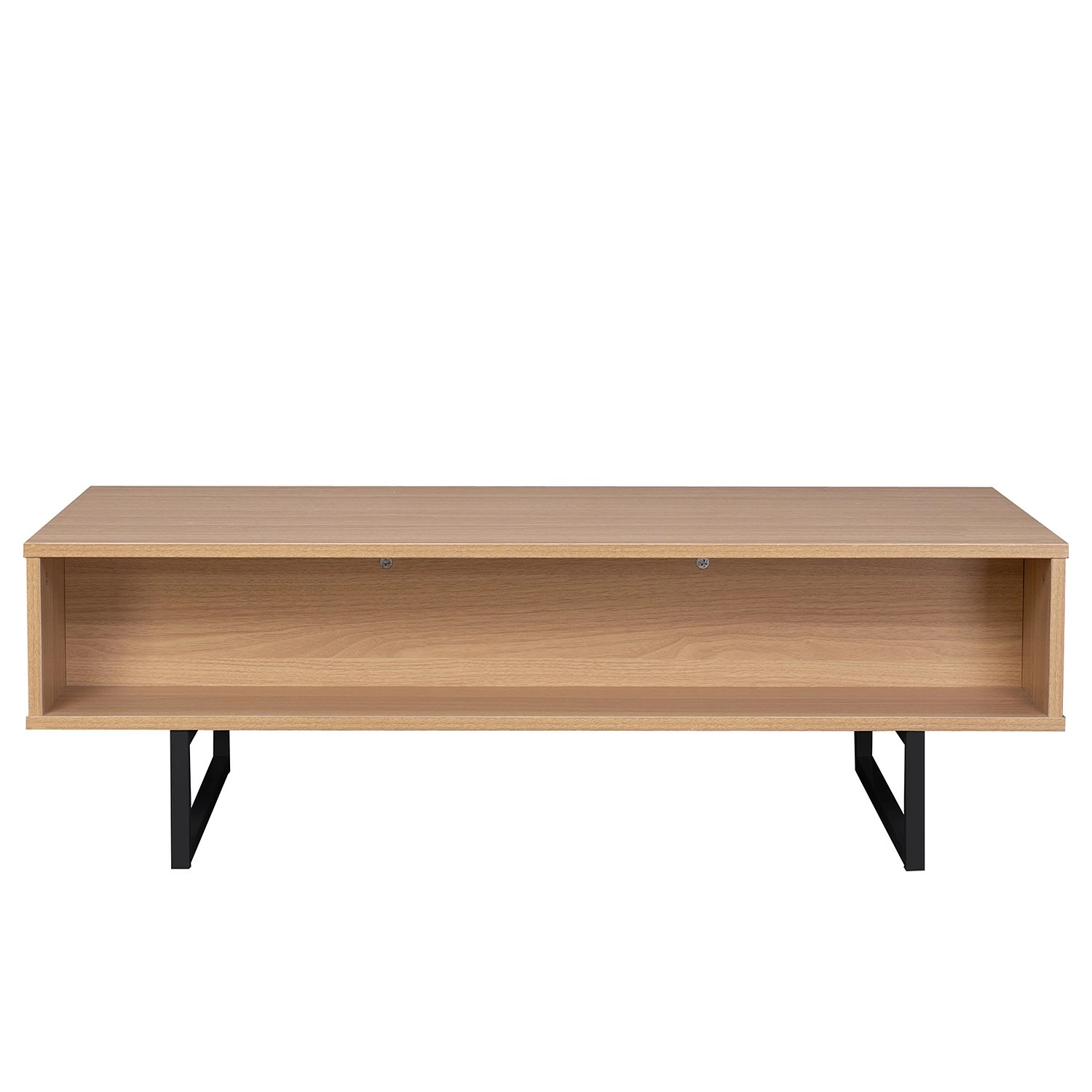 Loftscape TV-Lowboard Borsh - Echtholzfurnier - Eiche / Schwarz 2 Loftscape TV-Lowboard Borsh - Echtholzfurnier - Eiche / Schwarz – Bild 2