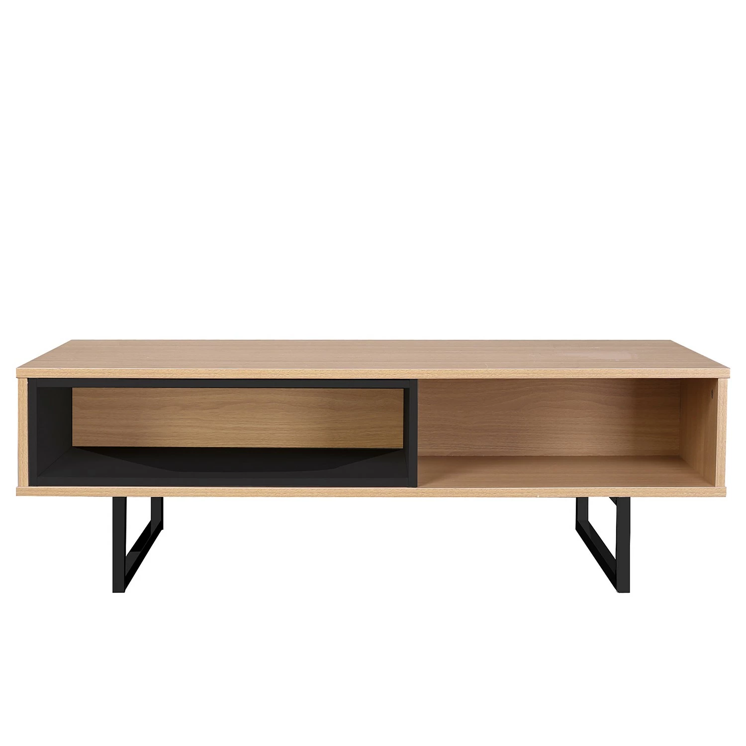 Loftscape TV-Lowboard Borsh - Echtholzfurnier - Eiche / Schwarz 3 Loftscape TV-Lowboard Borsh - Echtholzfurnier - Eiche / Schwarz – Bild 3