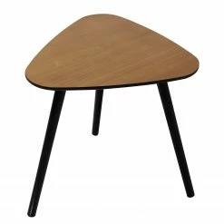 Red Living Beistelltisch Malcata II - Echtholzfurnier - Paulownia / Schwarz