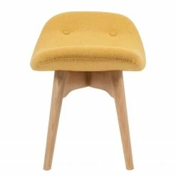 Mørteens Hocker Gimli - Webstoff / Esche massiv - Senfgelb -Wohnzimmermöbel boutique en ligne 1000273475 220420 040 DETAILS P000000001000273475