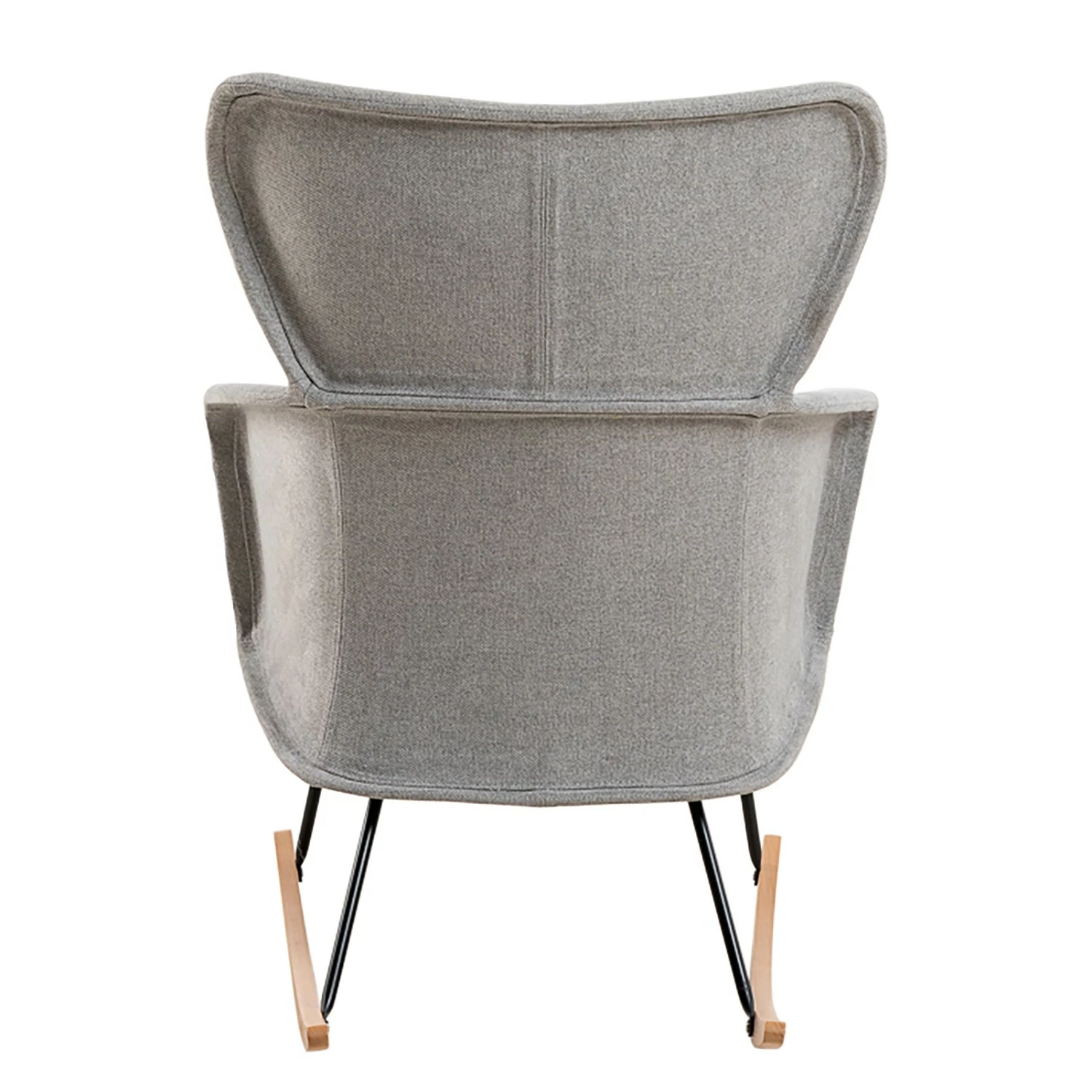 Mørteens Schaukelstuhl Felin - Webstoff / Metall & Buche massiv - Grau / Schwarz & Buche 12 Mørteens Schaukelstuhl Felin - Webstoff / Metall & Buche massiv - Grau / Schwarz & Buche – Bild 12