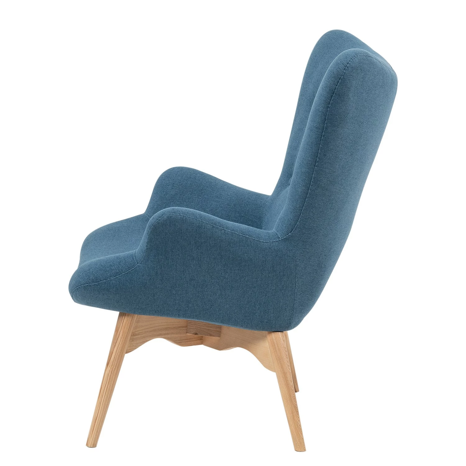 Mørteens Sessel Gimli - Webstoff / Esche massiv - Jeansblau 3 Mørteens Sessel Gimli - Webstoff / Esche massiv - Jeansblau – Bild 3