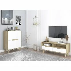 Norrwood Kommode Ibo - Weiß / Eiche Artisan Dekor -Wohnzimmermöbel boutique en ligne 1000273493 210615 13505800062 MOOD DETAILS P000000001000273493 mood