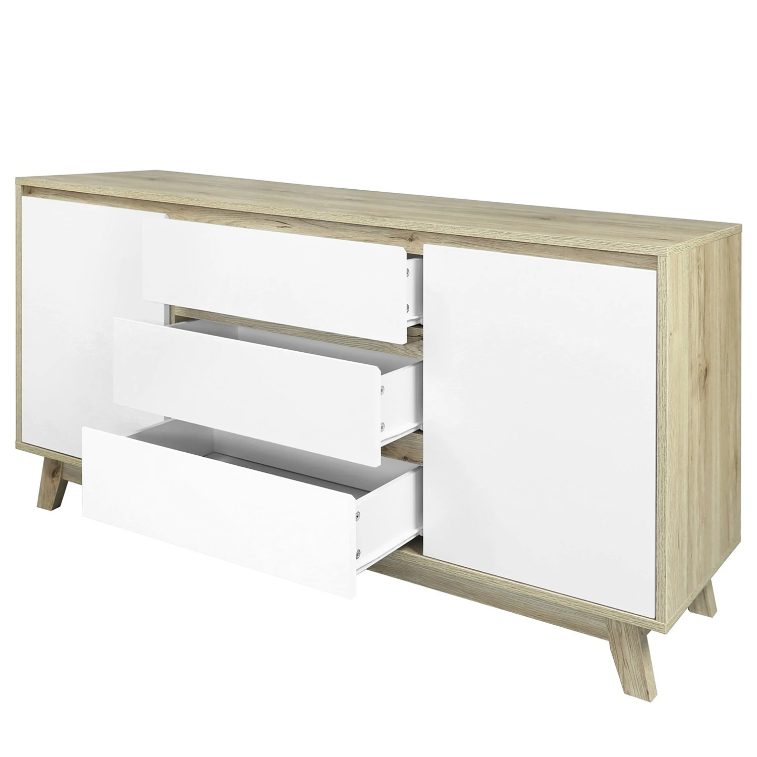 Norrwood Sideboard Jano - Weiß / Eiche Artisan Dekor 5 Norrwood Sideboard Jano - Weiß / Eiche Artisan Dekor – Bild 5