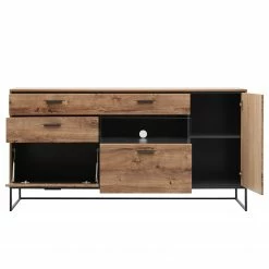 Red Living Sideboard Meevoo II - Eiche Rustikal Dekor / Graphit -Wohnzimmermöbel boutique en ligne 1000273888 210614 14470100029 DETAILS P000000001000273888