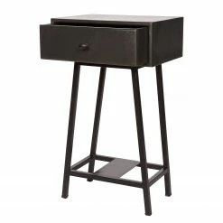 Red Living Beistelltisch Kait - Mango massiv / Metall - Schwarz -Wohnzimmermöbel boutique en ligne 1000275606 210630 12463000013 DETAILS P000000001000275606