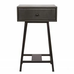 Red Living Beistelltisch Kait - Mango massiv / Metall - Schwarz -Wohnzimmermöbel boutique en ligne 1000275606 210630 12463000014 DETAILS P000000001000275606