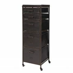 Red Living Kommode Eksta - Metall - Vintage Schwarz