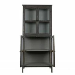 Red Living Vitrinenschrank Egelev - Kiefer massiv - Antik Schwarz -Wohnzimmermöbel boutique en ligne 1000275620 210630 12464400070 DETAILS P000000001000275620