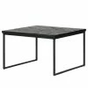 Red Living Couchtisch Egby - Kiefer massiv / Metall - Kiefer Schwarz / Schwarz - Breite: 60 cm