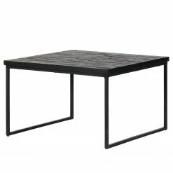 Red Living Couchtisch Egby - Kiefer massiv / Metall - Kiefer Schwarz / Schwarz - Breite: 60 cm