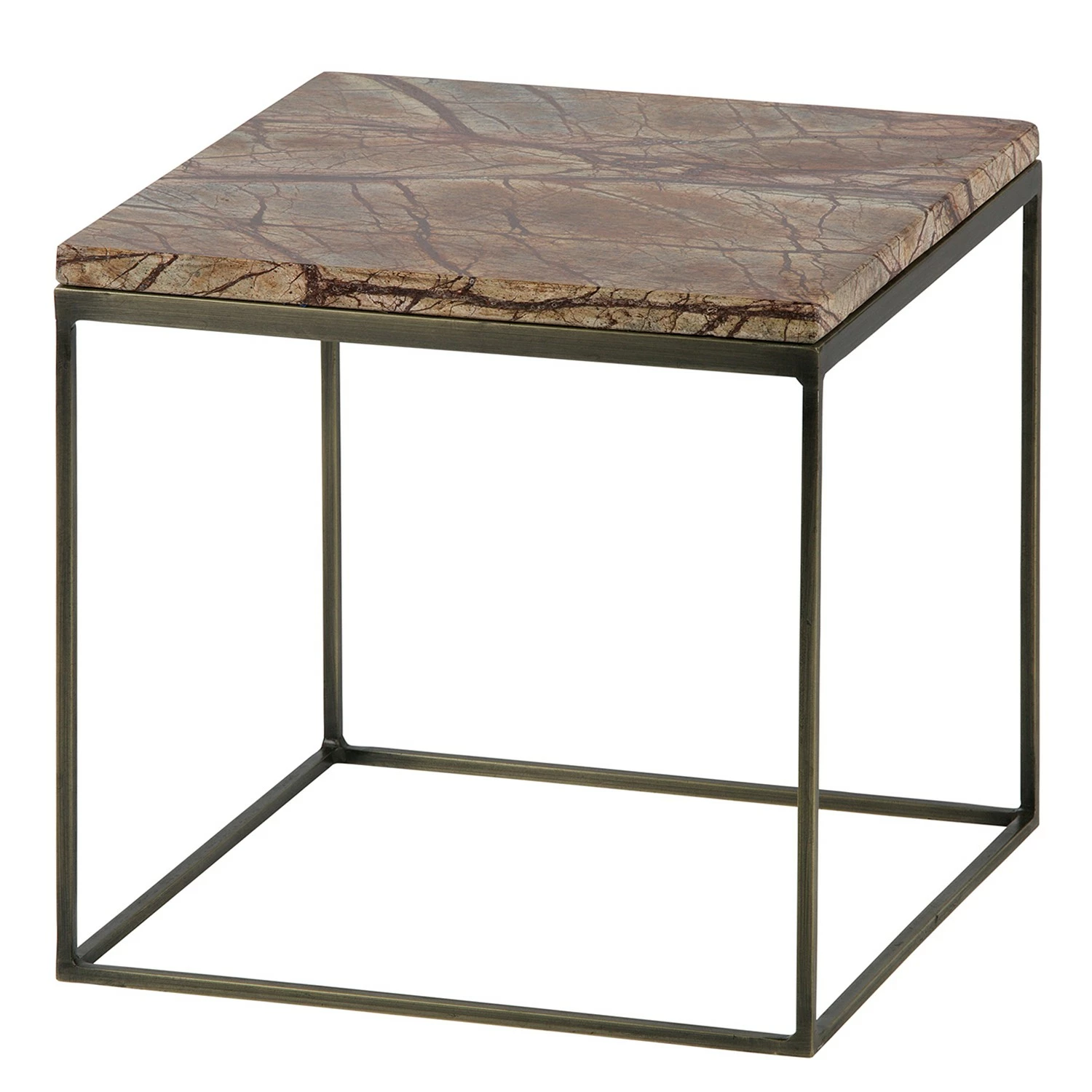 Red Living Beistelltisch Jokela (2er-Set) - Marmor / Metall - Hellbraun 5 Red Living Beistelltisch Jokela (2er-Set) - Marmor / Metall - Hellbraun – Bild 5