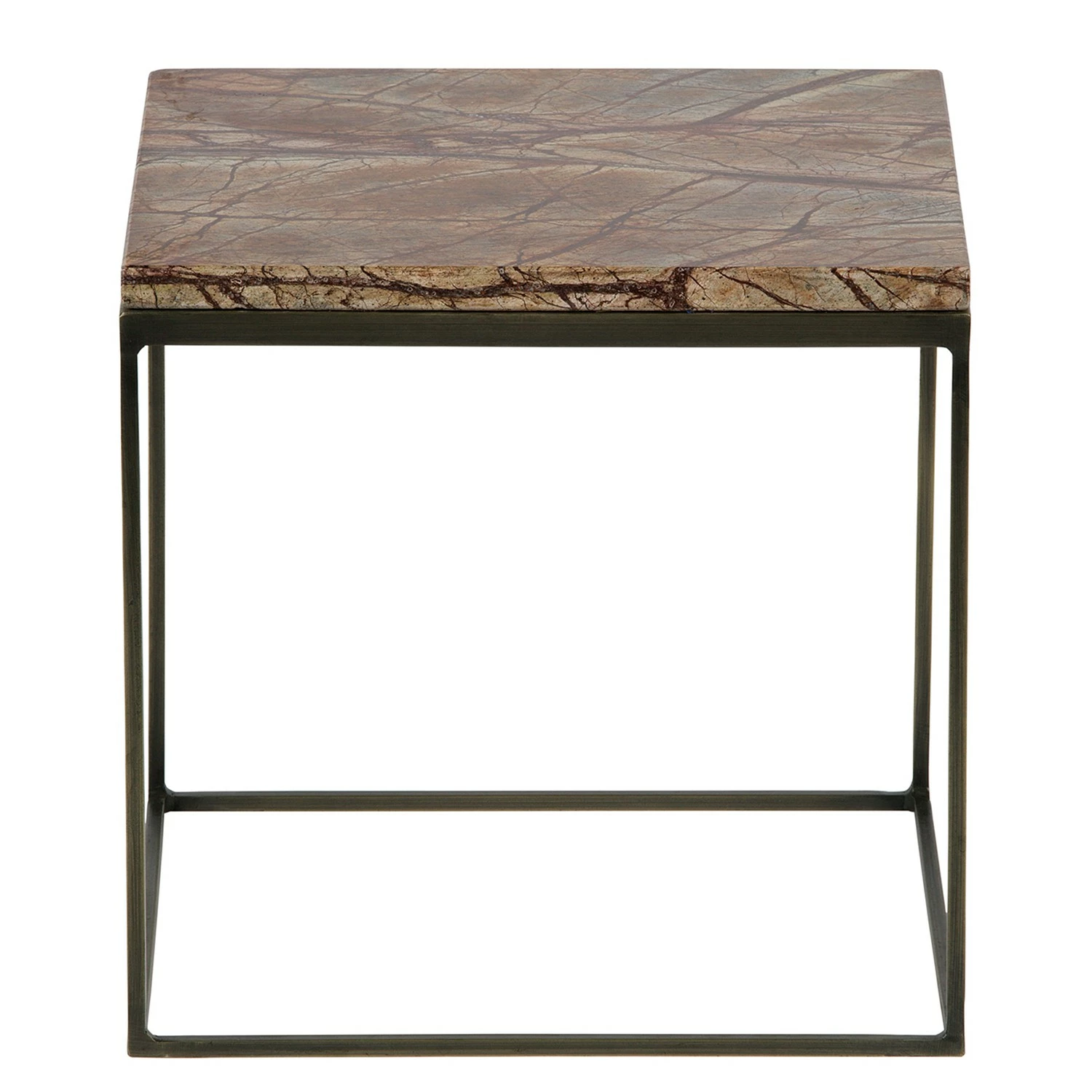 Red Living Beistelltisch Jokela (2er-Set) - Marmor / Metall - Hellbraun 7 Red Living Beistelltisch Jokela (2er-Set) - Marmor / Metall - Hellbraun – Bild 7