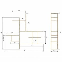Red Living Wandregal Zeist - Metall - Antik Gold -Wohnzimmermöbel boutique en ligne 1000275647 210630 12471200204 SKETCH DETAILS P000000001000275647 sketch