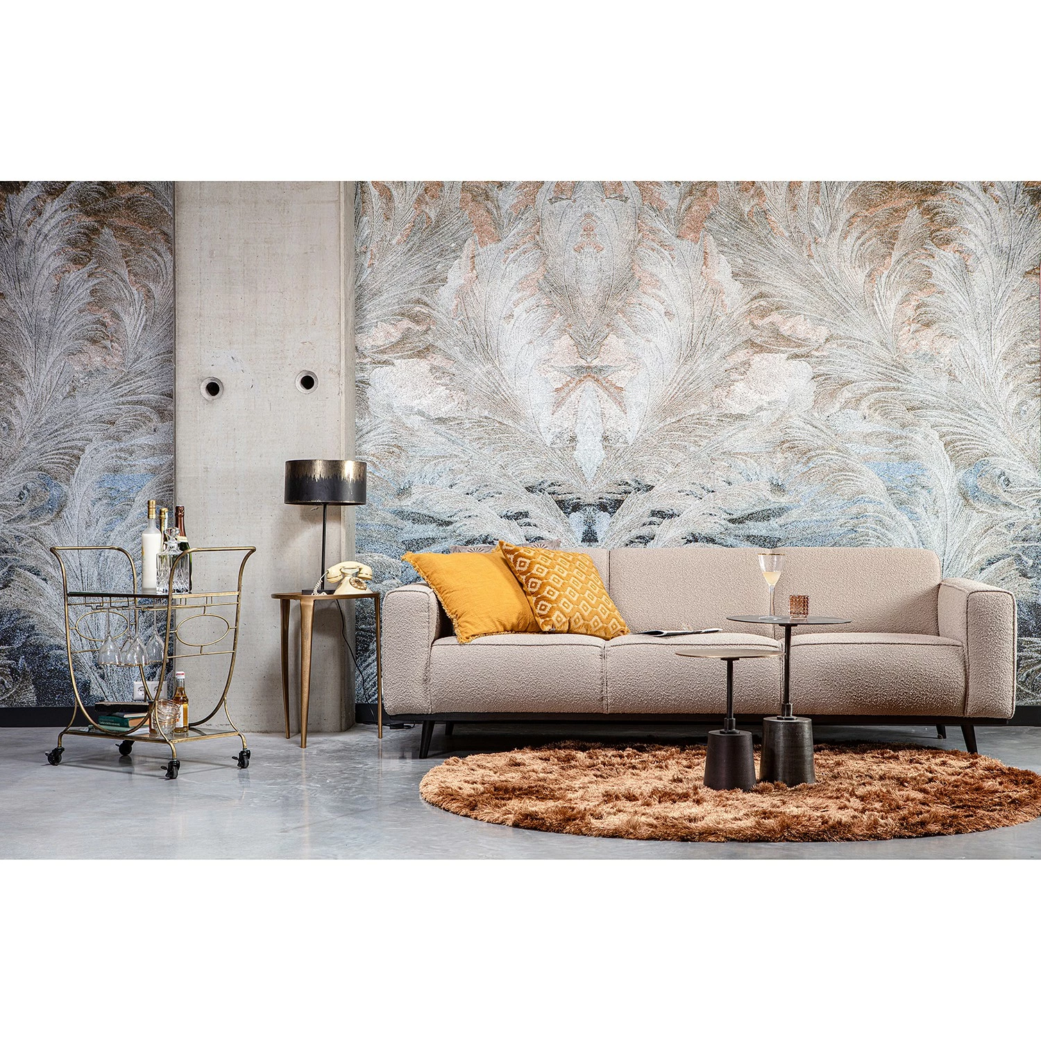 Red Living Beistelltisch Illo (2er-Set) - Metall - Antik Gold 2 Red Living Beistelltisch Illo (2er-Set) - Metall - Antik Gold – Bild 2