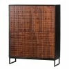 Red Living Highboard Dynk - Sheesham massiv - Sheesham / Schwarz