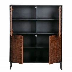 Red Living Highboard Dynk - Sheesham massiv - Sheesham / Schwarz -Wohnzimmermöbel boutique en ligne 1000275669 210630 12481500310 DETAILS P000000001000275669