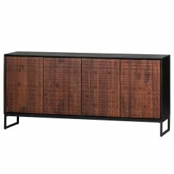 Red Living Sideboard Dynk - Sheesham massiv - Sheesham / Schwarz