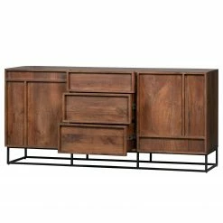 Red Living Sideboard Borro II - Mango massiv / Metall - Mango / Schwarz -Wohnzimmermöbel boutique en ligne 1000275686 210630 12482400417 DETAILS P000000001000275686