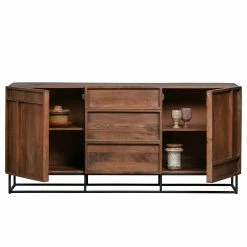 Red Living Sideboard Borro II - Mango massiv / Metall - Mango / Schwarz -Wohnzimmermöbel boutique en ligne 1000275686 210630 12482400418 DETAILS P000000001000275686
