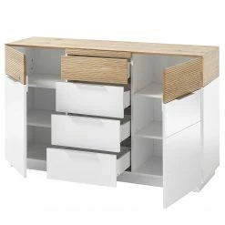 Norrwood Sideboard Akaa II - Echtholzfurnier - Eiche / Weiß -Wohnzimmermöbel boutique en ligne 1000276024 210623 17275100004 DETAILS P000000001000276024