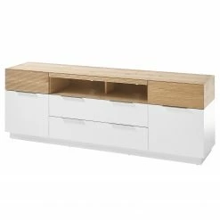 Norrwood Sideboard Akaa I - Echtholzfurnier - Eiche / Weiß
