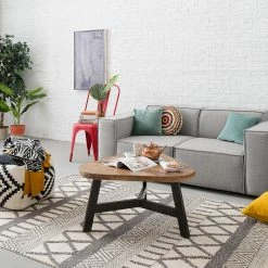 Ars manufacti Couchtisch Tamati (2er-Set) - Altholz Pinie / Metall - Pinie Dunkel / Schwarz -Wohnzimmermöbel boutique en ligne 1000276639 210629 06145100010 MOOD DETAILS P000000001000276639 mood