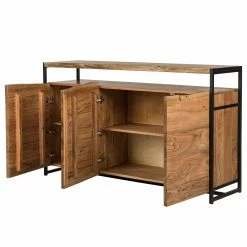 Ars manufacti Sideboard Kaawo - Akazie massiv / Metall - Akazie / Schwarz -Wohnzimmermöbel boutique en ligne 1000276806 220713 040 DETAILS P000000001000276806