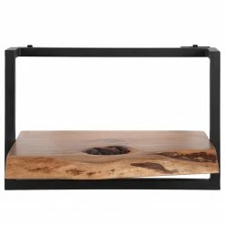 Ars manufacti Wandregal Kaawo I - Akazie massiv / Metall - Akazie / Schwarz - Breite: 45 cm -Wohnzimmermöbel boutique en ligne 1000276814 220719 030 DETAILS P000000001000276814