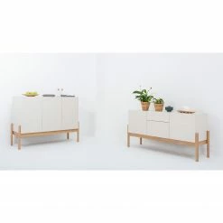 Studio Copenhagen Highboard Cooby - Muschelweiß / Eiche Hell -Wohnzimmermöbel boutique en ligne 1000276945 211015 083004000024 MOOD DETAILS P000000001000276945 mood