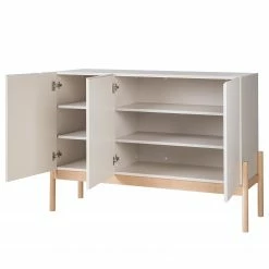 Studio Copenhagen Highboard Cooby - Muschelweiß / Eiche Hell -Wohnzimmermöbel boutique en ligne 1000276945 220713 035 DETAILS P000000001000276945