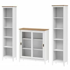 Maison Belfort Wohnkombination Rivery III (3-teilig) - Kiefer massiv - Weiß