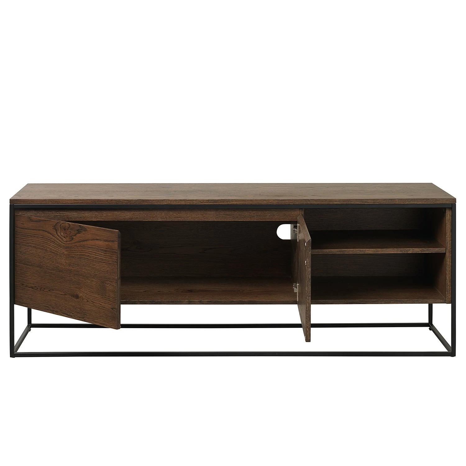 Red Living TV-Lowboard Ratho - Echtholzfurnier / Metall - Eiche Dunkel 4 Red Living TV-Lowboard Ratho - Echtholzfurnier / Metall - Eiche Dunkel – Bild 4